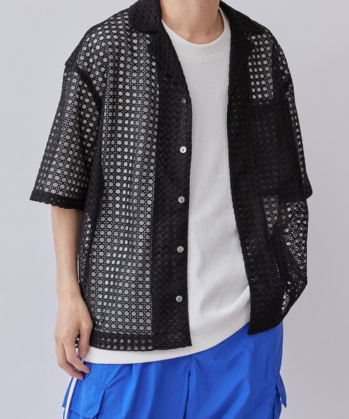 Lui's（ルイス）の「【Neucon / ニューコン】23SS メッシュショートスリーブシャツ（シャツ/ブラウス・メンズ・ブラック/ブルー・1/2）」の19枚目の写真