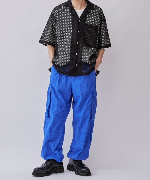 V TWELVE ターコイズ ショートスリーブシャツ V TWELVE ターコイズ ショートスリーブシャツ