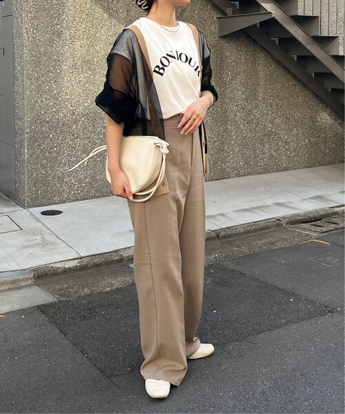 frames RAY CASSIN(フレームスレイカズン)の「配色シアーVネックカーディガン(カーディガン/ボレロ・レディース・オレンジ/ブルー/キナリ/ブラック・FREE)」の16枚目の写真