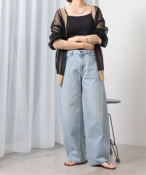 frames RAY CASSIN(フレームスレイカズン)の「配色シアーVネックカーディガン(カーディガン/ボレロ・レディース・オレンジ/ブルー/キナリ/ブラック・FREE)」の22枚目の写真