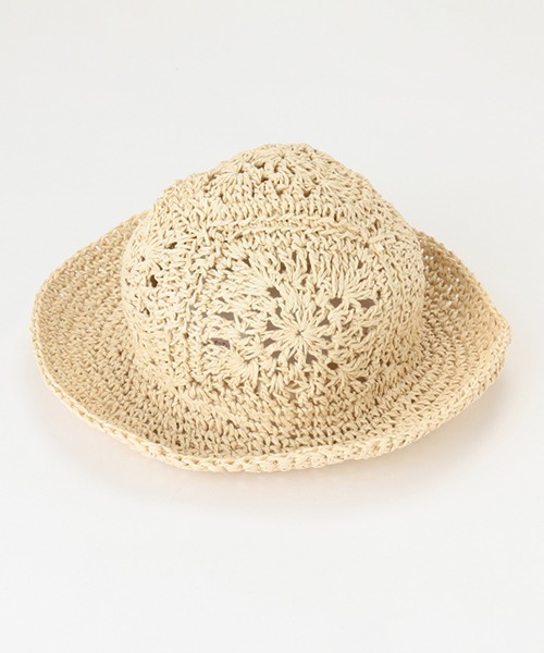 petit main（プティマイン）の「ペーパークロシェハット（キャップ・キッズ・ライトベージュ/モカ・50cm/52cm/54cm）」の7枚目の写真