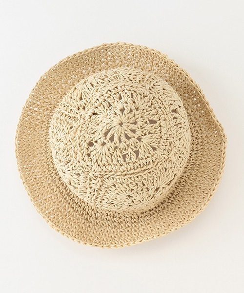 petit main（プティマイン）の「ペーパークロシェハット（キャップ・キッズ・ライトベージュ/モカ・50cm/52cm/54cm）」の3枚目の写真