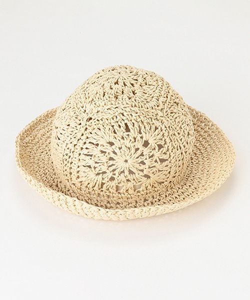 petit main（プティマイン）の「ペーパークロシェハット（キャップ・キッズ・ライトベージュ/モカ・50cm/52cm/54cm）」の8枚目の写真