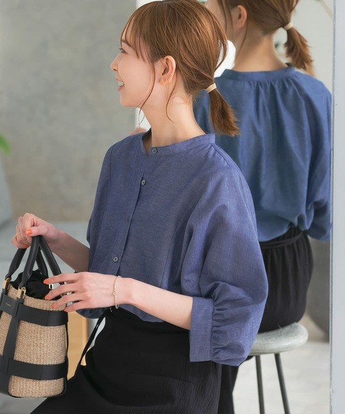 『URTECHSmartLinenTouch』袖ボリュームシャツ