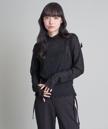 A de a.v.v | シャーリングシアーハイネックプルオーバー(Tシャツ/カットソー)