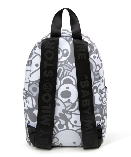 BAPE APE BABYMILO リュック バッグ 総柄 軽量 グレー A BATHING APE（アベイシングエイプ）の「BABY MILO MINI BAGPACK