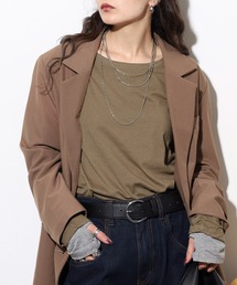 atONE フェイクレイヤードロングTシャツ