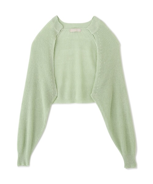 FREE'S MART（フリーズマート）の「【パープルカラーWEB限定】◆ショート丈ニットボレロ（カーディガン/ボレロ・レディース・ホワイト/ブラック/パープル/グリーン・FREE）」の3枚目の写真