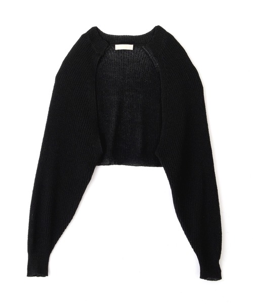 FREE'S MART（フリーズマート）の「【パープルカラーWEB限定】◆ショート丈ニットボレロ（カーディガン/ボレロ・レディース・ホワイト/ブラック/パープル/グリーン・FREE）」の2枚目の写真