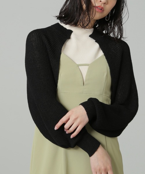 FREE'S MART（フリーズマート）の「【パープルカラーWEB限定】◆ショート丈ニットボレロ（カーディガン/ボレロ・レディース・ホワイト/ブラック/パープル/グリーン・FREE）」の18枚目の写真