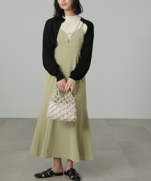 FREE'S MART（フリーズマート）の「【パープルカラーWEB限定】◆ショート丈ニットボレロ（カーディガン/ボレロ・レディース・ホワイト/ブラック/パープル/グリーン・FREE）」の15枚目の写真