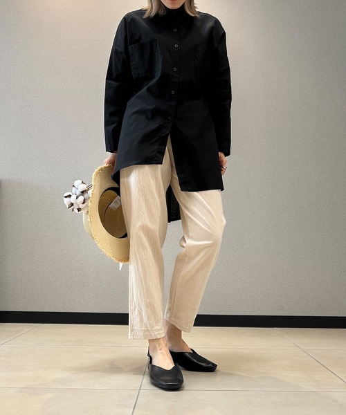 aimoha（アイモハ）の「9分丈　コットンリネン風スラックス（スラックス・レディース・イエロー/ブラック/グレー/ベージュ・X-LARGE/SMALL/LARGE/MEDIUM）」の17枚目の写真