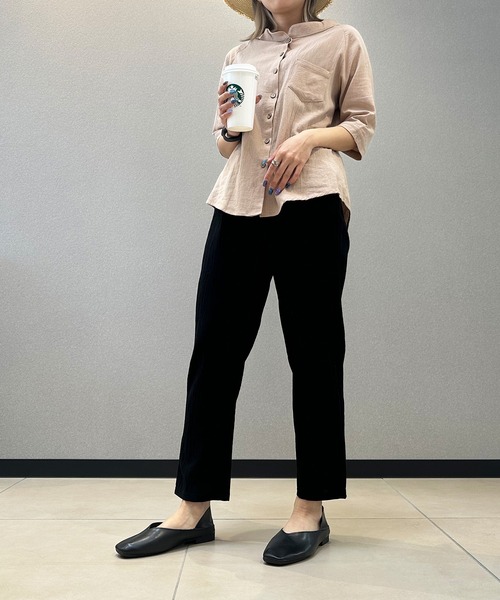 aimoha（アイモハ）の「9分丈　コットンリネン風スラックス（スラックス・レディース・イエロー/ブラック/グレー/ベージュ・X-LARGE/SMALL/LARGE/MEDIUM）」の21枚目の写真