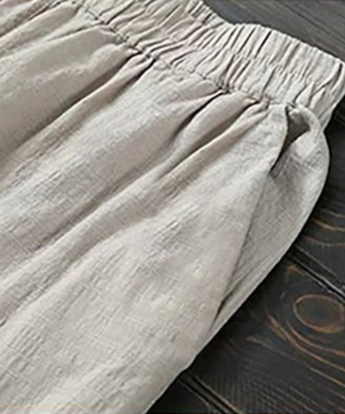 aimoha（アイモハ）の「9分丈　コットンリネン風スラックス（スラックス・レディース・イエロー/ブラック/グレー/ベージュ・X-LARGE/SMALL/LARGE/MEDIUM）」の12枚目の写真