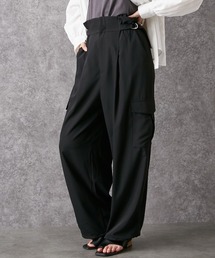 Soiunique（スワユニーク）の「落ち感素材スタイルアップワイドカーゴパンツ ［Soiunique］（カーゴパンツ）」