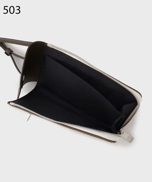 TAKEO KIKUCHI（タケオキクチ）の「◆ラッセル スマホショルダー（ショルダーバッグ・メンズ・ブラック/ホワイト系7・00）」の4枚目の写真