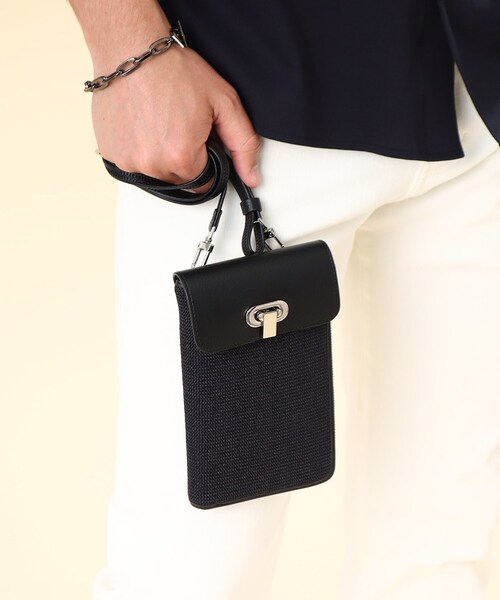 TAKEO KIKUCHI（タケオキクチ）の「◆ラッセル スマホショルダー（ショルダーバッグ・メンズ・ブラック/ホワイト系7・00）」の11枚目の写真
