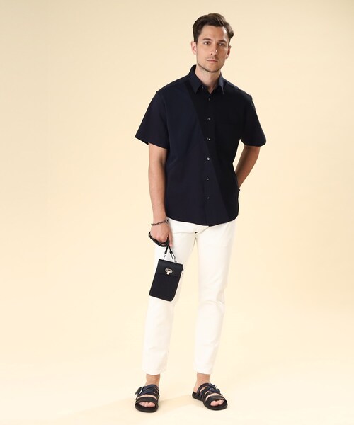 TAKEO KIKUCHI（タケオキクチ）の「◆ラッセル スマホショルダー（ショルダーバッグ・メンズ・ブラック/ホワイト系7・00）」の6枚目の写真