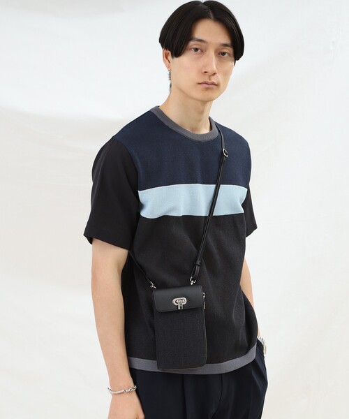TAKEO KIKUCHI（タケオキクチ）の「◆ラッセル スマホショルダー（ショルダーバッグ・メンズ・ブラック/ホワイト系7・00）」の15枚目の写真