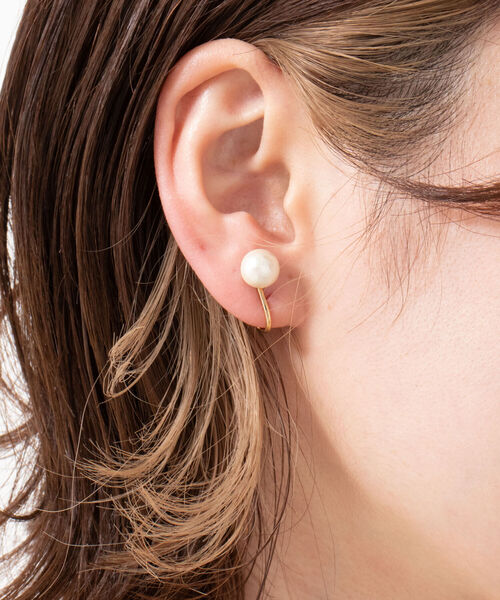 NOLLEY’S(ノーリーズ)の「コットンパール8mmイヤリング(イヤリング・レディース・オフホワイト・FREE)」の1枚目の写真