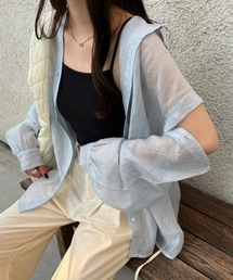 nemne store | 【低身長用サイズあり / 袖取り外し可】3way袖開きシアーシャツ(シャツ/ブラウス)