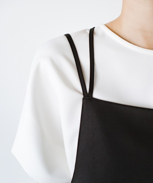 haco!（ハコ）の「前後で着られて着まわし力パワーアップ！華奢見えシルエットのキャミワンピース（ワンピース・レディース・カーキブラウン/ブラック・SMALL/MEDIUM/LARGE/X-LARGE）」の6枚目の写真