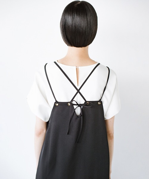 haco!（ハコ）の「前後で着られて着まわし力パワーアップ！華奢見えシルエットのキャミワンピース（ワンピース・レディース・カーキブラウン/ブラック・SMALL/MEDIUM/LARGE/X-LARGE）」の14枚目の写真