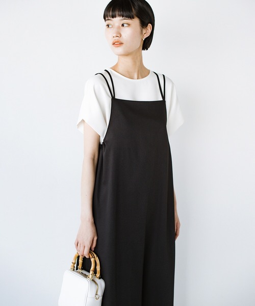 haco!（ハコ）の「前後で着られて着まわし力パワーアップ！華奢見えシルエットのキャミワンピース（ワンピース・レディース・カーキブラウン/ブラック・SMALL/MEDIUM/LARGE/X-LARGE）」の11枚目の写真