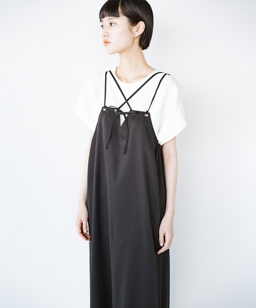haco!（ハコ）の「前後で着られて着まわし力パワーアップ！華奢見えシルエットのキャミワンピース（ワンピース・レディース・カーキブラウン/ブラック・SMALL/MEDIUM/LARGE/X-LARGE）」の19枚目の写真