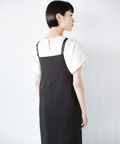 haco!（ハコ）の「前後で着られて着まわし力パワーアップ！華奢見えシルエットのキャミワンピース（ワンピース・レディース・カーキブラウン/ブラック・SMALL/MEDIUM/LARGE/X-LARGE）」の7枚目の写真