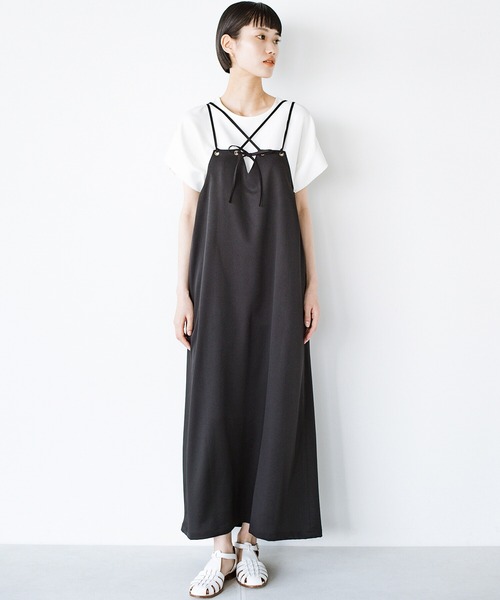 haco!（ハコ）の「前後で着られて着まわし力パワーアップ！華奢見えシルエットのキャミワンピース（ワンピース・レディース・カーキブラウン/ブラック・SMALL/MEDIUM/LARGE/X-LARGE）」の20枚目の写真