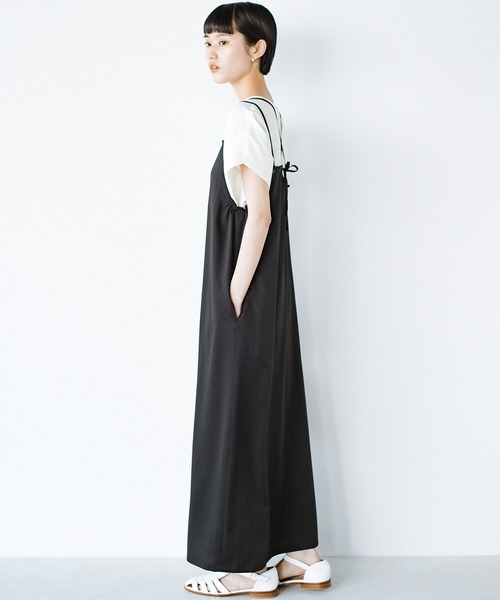 haco!（ハコ）の「前後で着られて着まわし力パワーアップ！華奢見えシルエットのキャミワンピース（ワンピース・レディース・カーキブラウン/ブラック・SMALL/MEDIUM/LARGE/X-LARGE）」の12枚目の写真