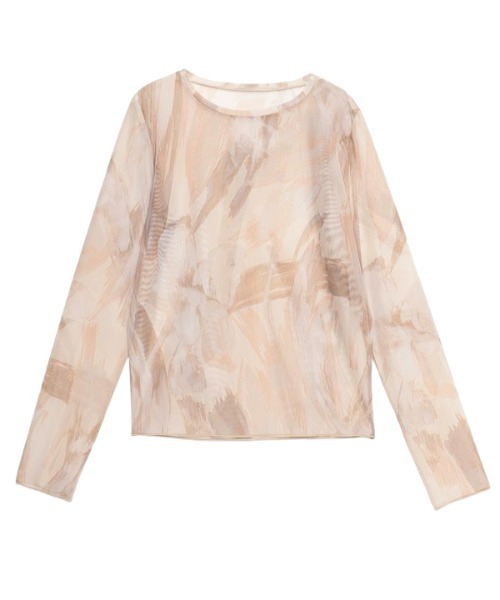 EIMY ISTOIRE（エイミーイストワール）の「Sasha flower paint シアーカットソー（Tシャツ/カットソー・レディース・ベージュ/ピンク・FREE）」の14枚目の写真