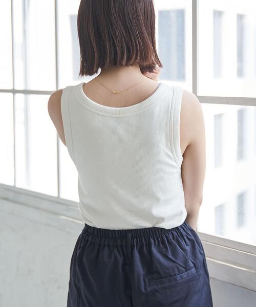 coen(コーエン)の「カップ付きリブタンクトップ(タンクトップ・レディース・ホワイト/ブラウン/ブラック・M/L)」の12枚目の写真