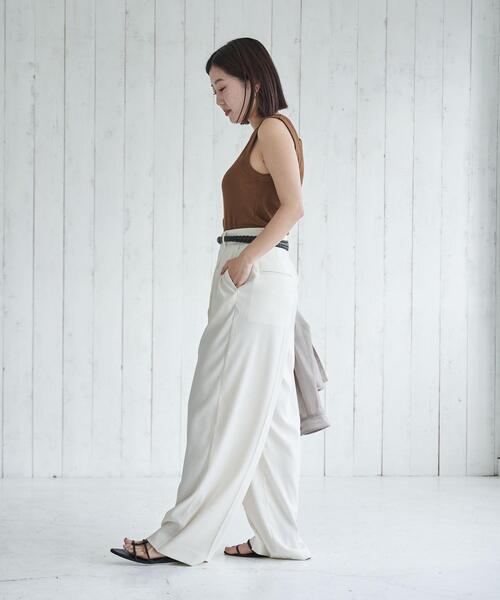 coen(コーエン)の「カップ付きリブタンクトップ(タンクトップ・レディース・ホワイト/ブラウン/ブラック・M/L)」の14枚目の写真