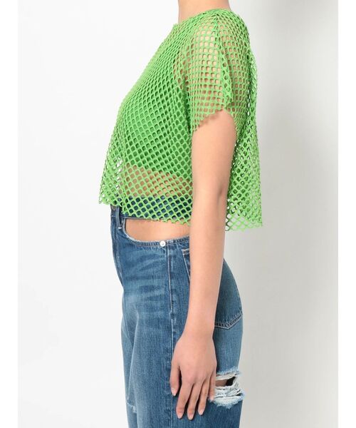 EVRIS（エヴリス）の「メッシュショートトップス（Tシャツ/カットソー・レディース・ブラック/オレンジ/ホワイト/グリーン・FREE）」の18枚目の写真