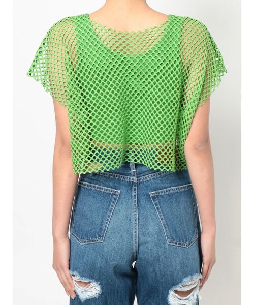 EVRIS（エヴリス）の「メッシュショートトップス（Tシャツ/カットソー・レディース・ブラック/オレンジ/ホワイト/グリーン・FREE）」の19枚目の写真