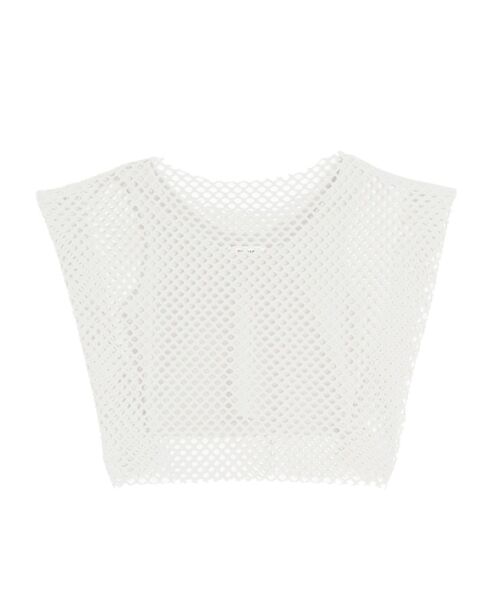 EVRIS（エヴリス）の「メッシュショートトップス（Tシャツ/カットソー・レディース・ブラック/オレンジ/ホワイト/グリーン・FREE）」の8枚目の写真