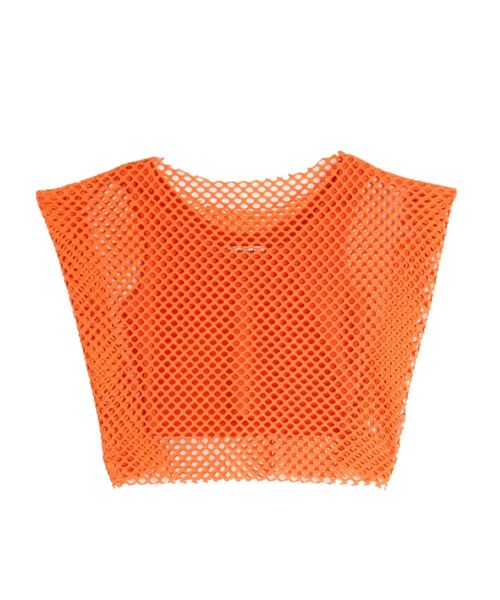 EVRIS（エヴリス）の「メッシュショートトップス（Tシャツ/カットソー・レディース・ブラック/オレンジ/ホワイト/グリーン・FREE）」の12枚目の写真