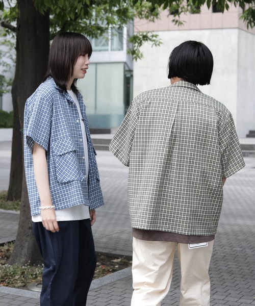 meltum(メルタム)の「【meltum/メルタム】FISHING OPEN COLLAR SHIRTS S/S - フィッシングオープンカラーシャツ S/S(シャツ/ブラウス・メンズ・ブルー/グリーン・FREE)」の4枚目の写真