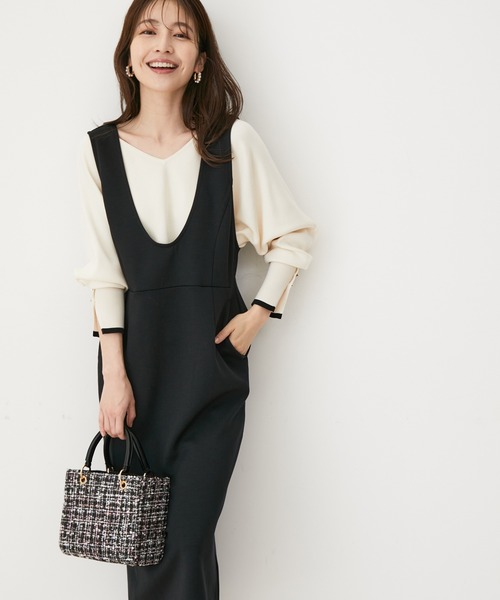 VIS（ビス）の「【2WAY】ツイード＆フェイクレザースクエアショルダーバッグ（ショルダーバッグ・レディース・ブラック/その他/ピンク・FREE）」の10枚目の写真