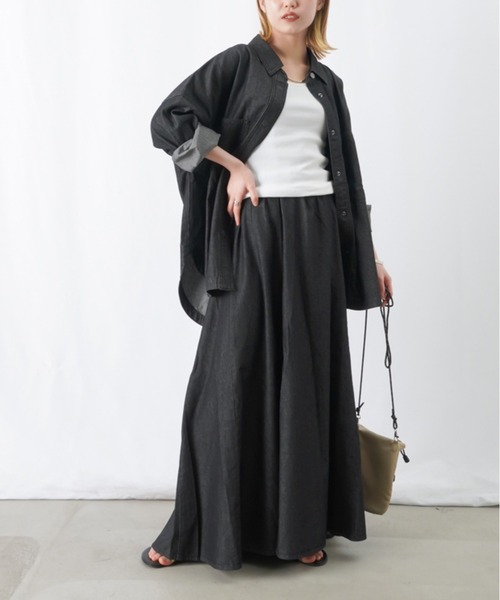 LUCA/LADY LUCK LUCA(ルカ/レディラックルカ)の「LC/LLL デニムマーメイドスカート / デニムフレアスカート(デニムスカート・レディース・インディゴブルー/ブラック・FREE)」の14枚目の写真