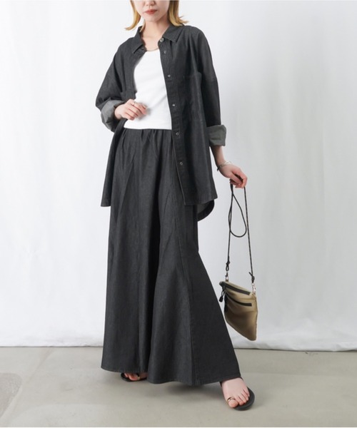 LUCA/LADY LUCK LUCA(ルカ/レディラックルカ)の「LC/LLL デニムマーメイドスカート / デニムフレアスカート(デニムスカート・レディース・インディゴブルー/ブラック・FREE)」の20枚目の写真