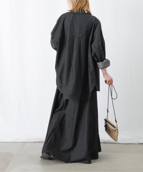 LUCA/LADY LUCK LUCA(ルカ/レディラックルカ)の「LC/LLL デニムマーメイドスカート / デニムフレアスカート(デニムスカート・レディース・インディゴブルー/ブラック・FREE)」の17枚目の写真