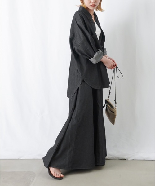 LUCA/LADY LUCK LUCA(ルカ/レディラックルカ)の「LC/LLL デニムマーメイドスカート / デニムフレアスカート(デニムスカート・レディース・インディゴブルー/ブラック・FREE)」の10枚目の写真