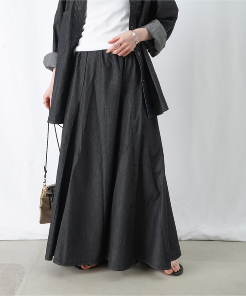 LUCA/LADY LUCK LUCA(ルカ/レディラックルカ)の「LC/LLL デニムマーメイドスカート / デニムフレアスカート(デニムスカート・レディース・インディゴブルー/ブラック・FREE)」の12枚目の写真