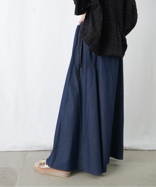 LUCA/LADY LUCK LUCA(ルカ/レディラックルカ)の「LC/LLL デニムマーメイドスカート / デニムフレアスカート(デニムスカート・レディース・インディゴブルー/ブラック・FREE)」の18枚目の写真