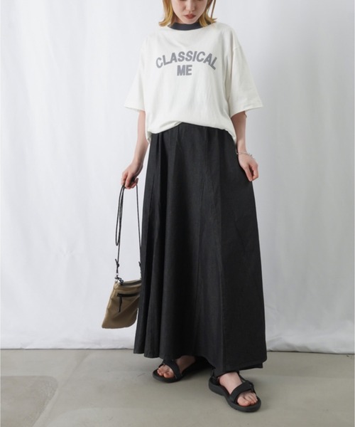 LUCA/LADY LUCK LUCA(ルカ/レディラックルカ)の「LC/LLL デニムマーメイドスカート / デニムフレアスカート(デニムスカート・レディース・インディゴブルー/ブラック・FREE)」の19枚目の写真