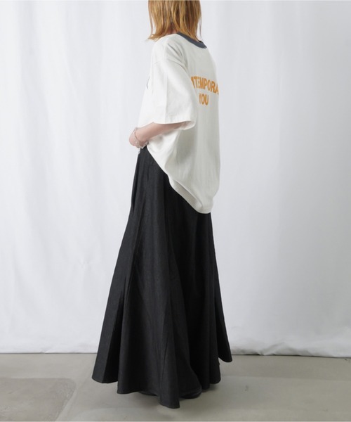 LUCA/LADY LUCK LUCA(ルカ/レディラックルカ)の「LC/LLL デニムマーメイドスカート / デニムフレアスカート(デニムスカート・レディース・インディゴブルー/ブラック・FREE)」の5枚目の写真