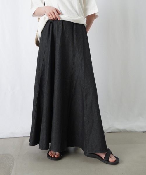 LUCA/LADY LUCK LUCA(ルカ/レディラックルカ)の「LC/LLL デニムマーメイドスカート / デニムフレアスカート(デニムスカート・レディース・インディゴブルー/ブラック・FREE)」の16枚目の写真